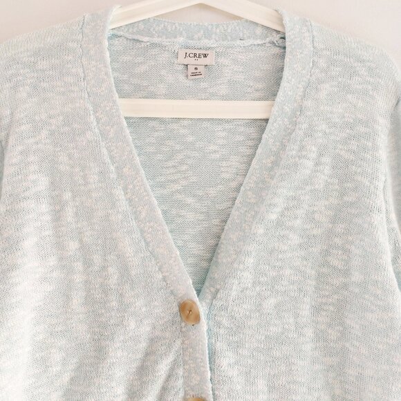 J. Crew Factory Beach Cardigan Light Turquoise S Women - Picture 3 of 10